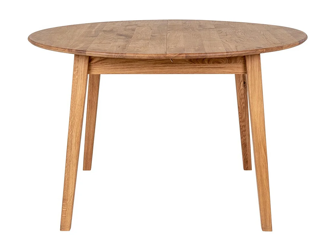 Metz table de salle à manger avec plateaux supplémentaires extenstible papillon 118x118/158cm chêne huilé.