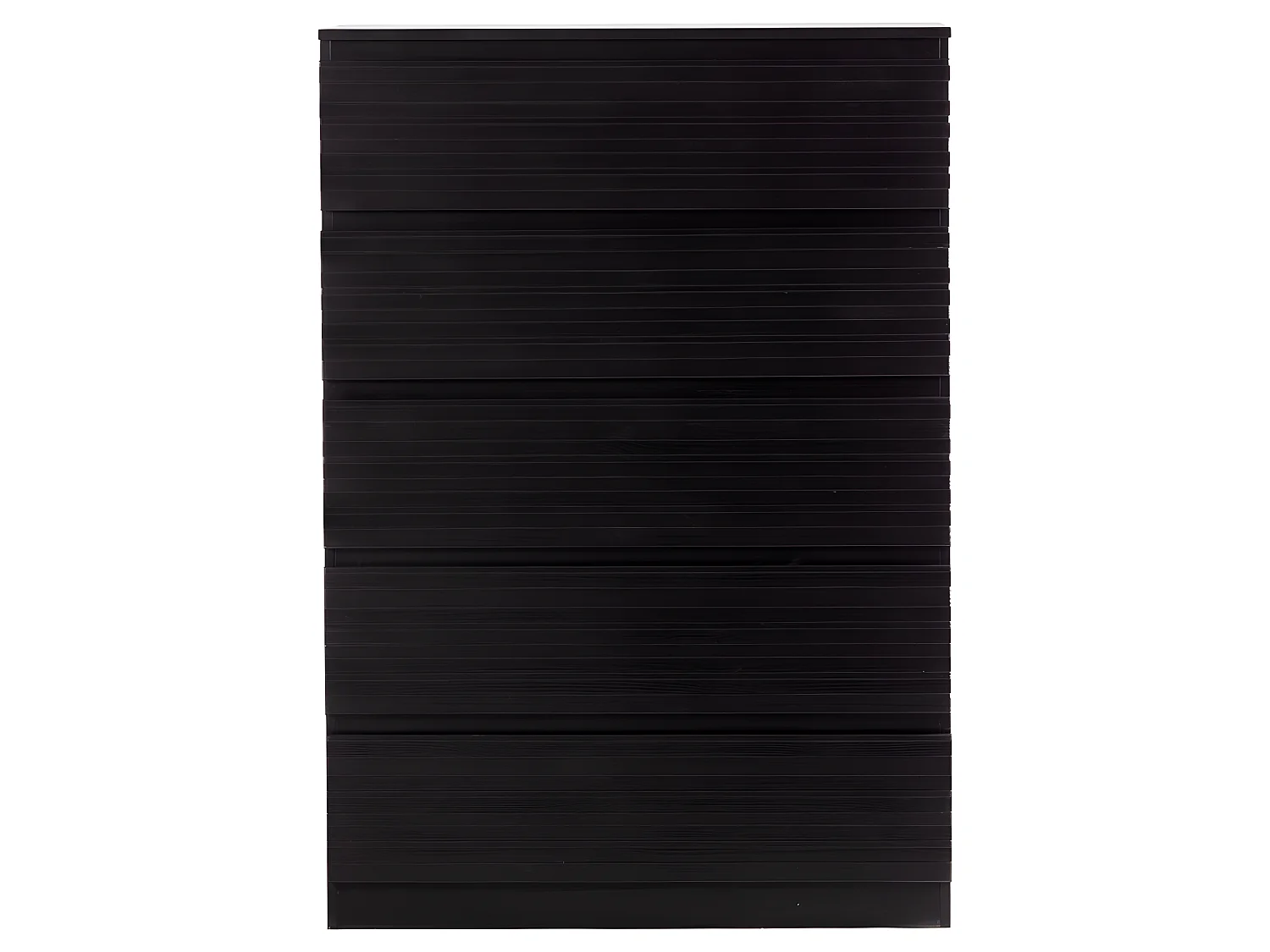 Jente - Commode 5 tiroirs en bois massif de pin - Noir