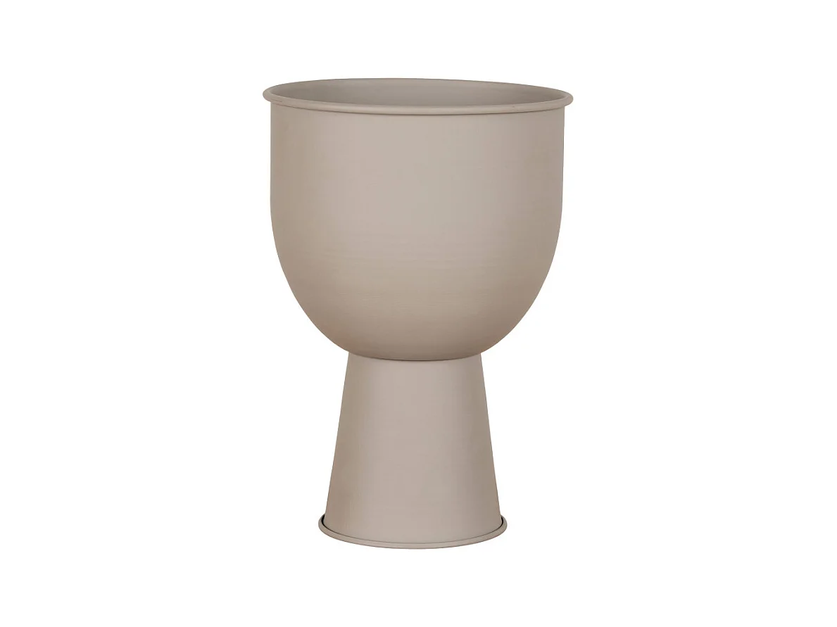 Amalfi - Cache-pot en métal ø19cm : Couleur - Beige