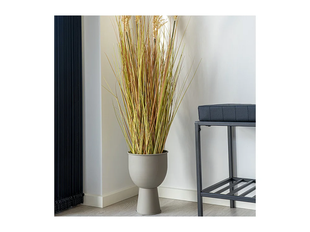 Amalfi - Cache-pot en métal ø19cm : Couleur - Beige