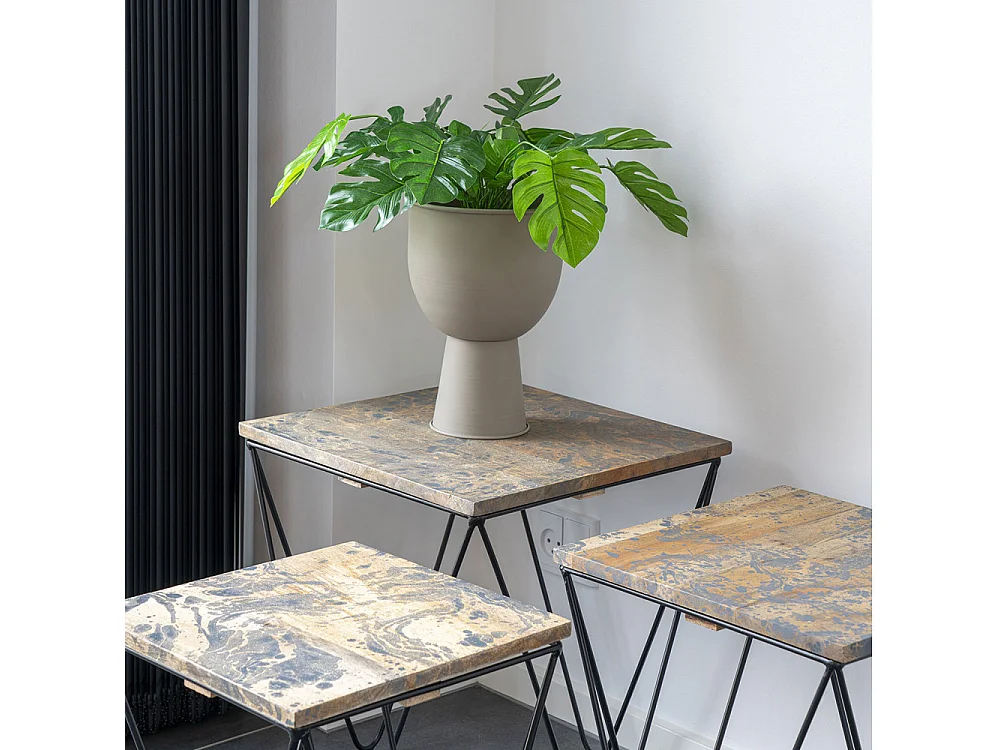 Amalfi bloeiwijze Ø19cm zandkleurig.