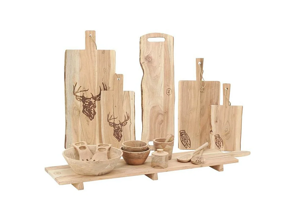 Planche à découper en bois d'acacia - Cigale Petit modèle