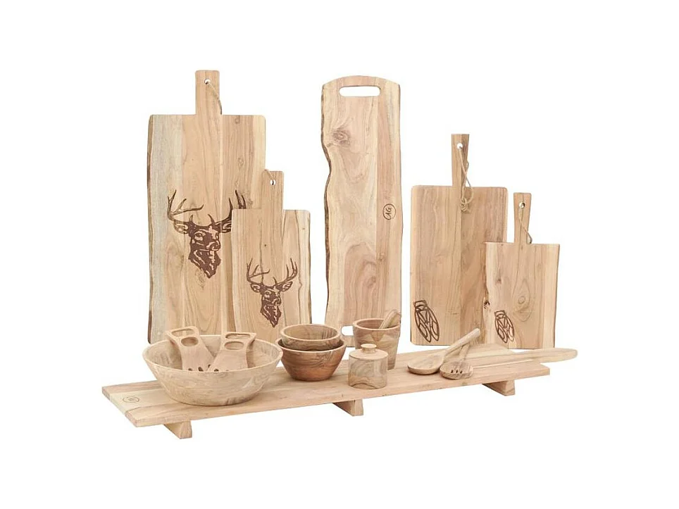 Planche à découper en bois d'acacia - Cigale Petit modèle