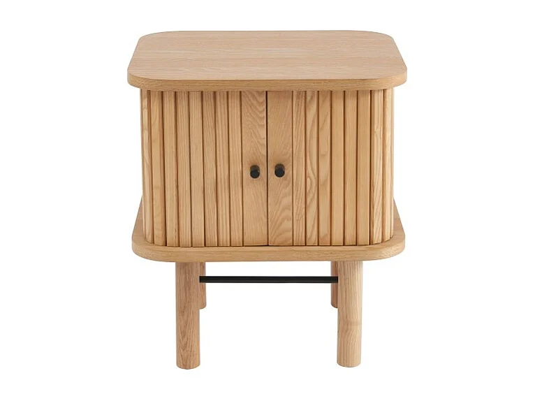 Table de chevet ERNEST frêne portes tambour