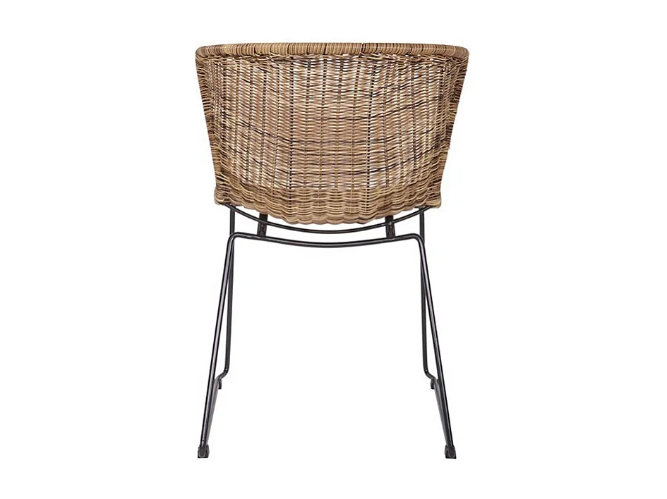 Wings - Lot de 2 chaises indoor/outdoor en résine tressée - Naturel