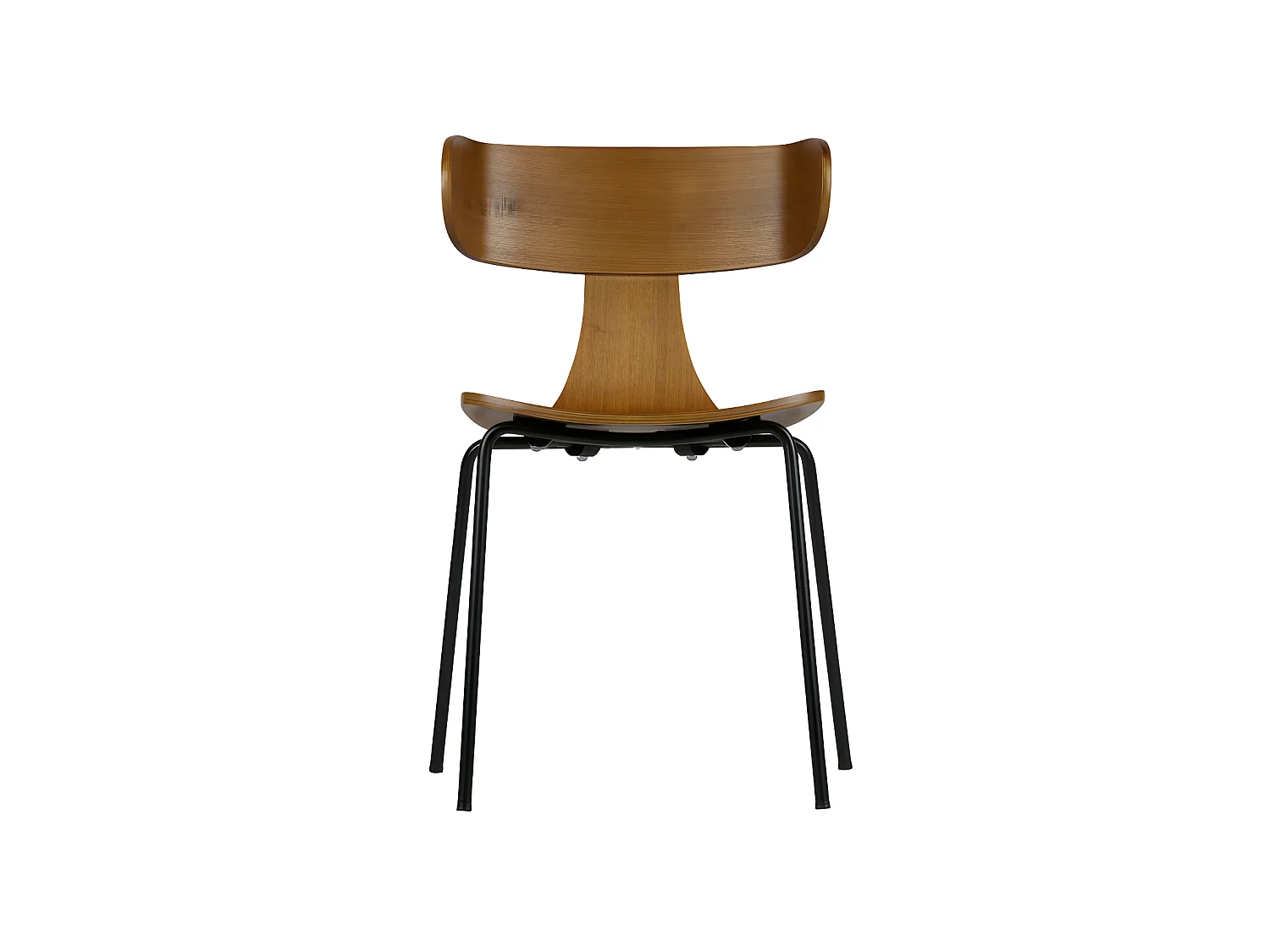 Form - Lot de 2 chaises design empilables - Bois foncé