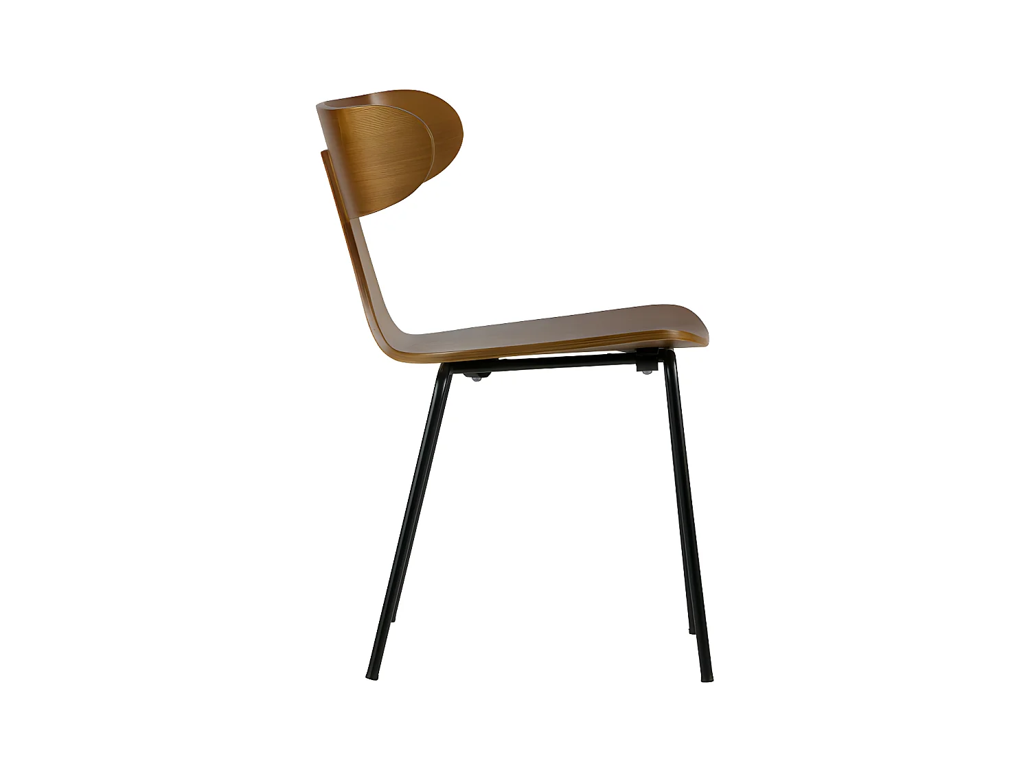 Form - Lot de 2 chaises design empilables - Bois foncé