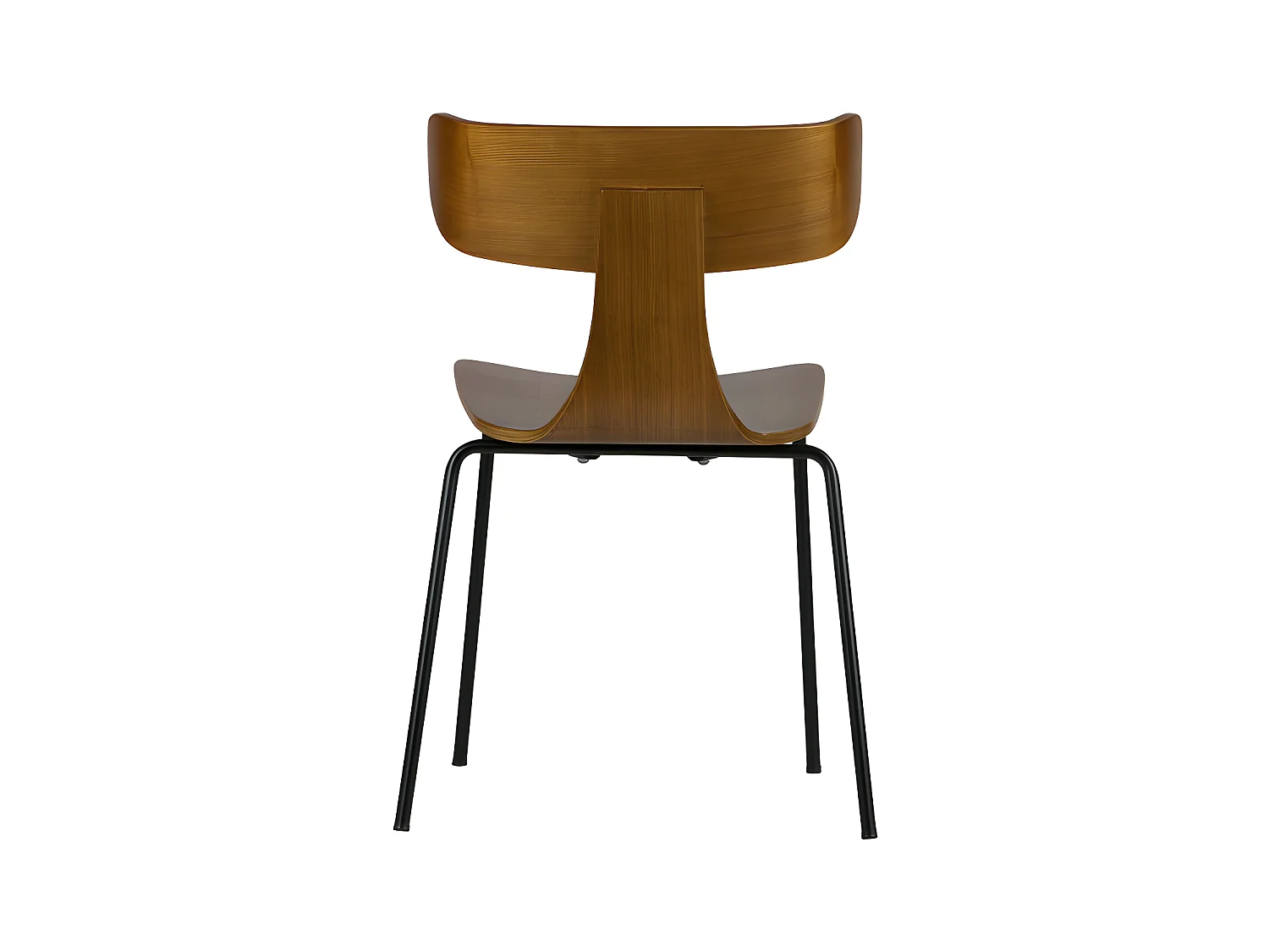 Form - Lot de 2 chaises design empilables - Bois foncé