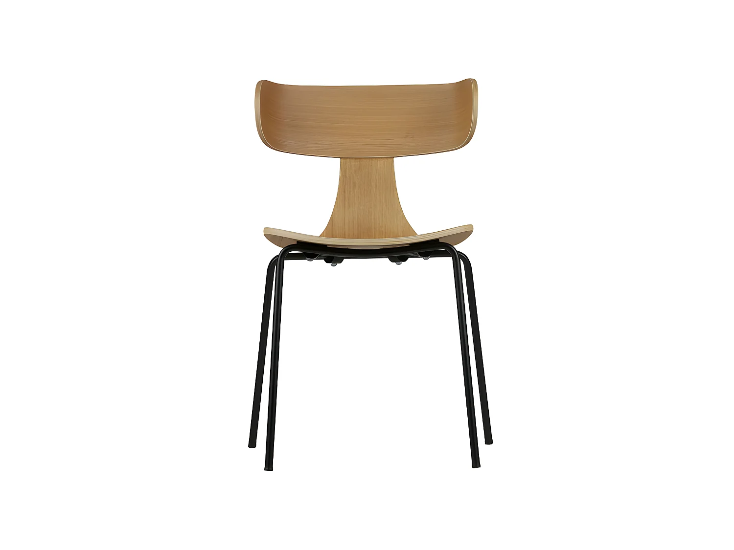 Form - Lot de 2 chaises design empilables - Naturel