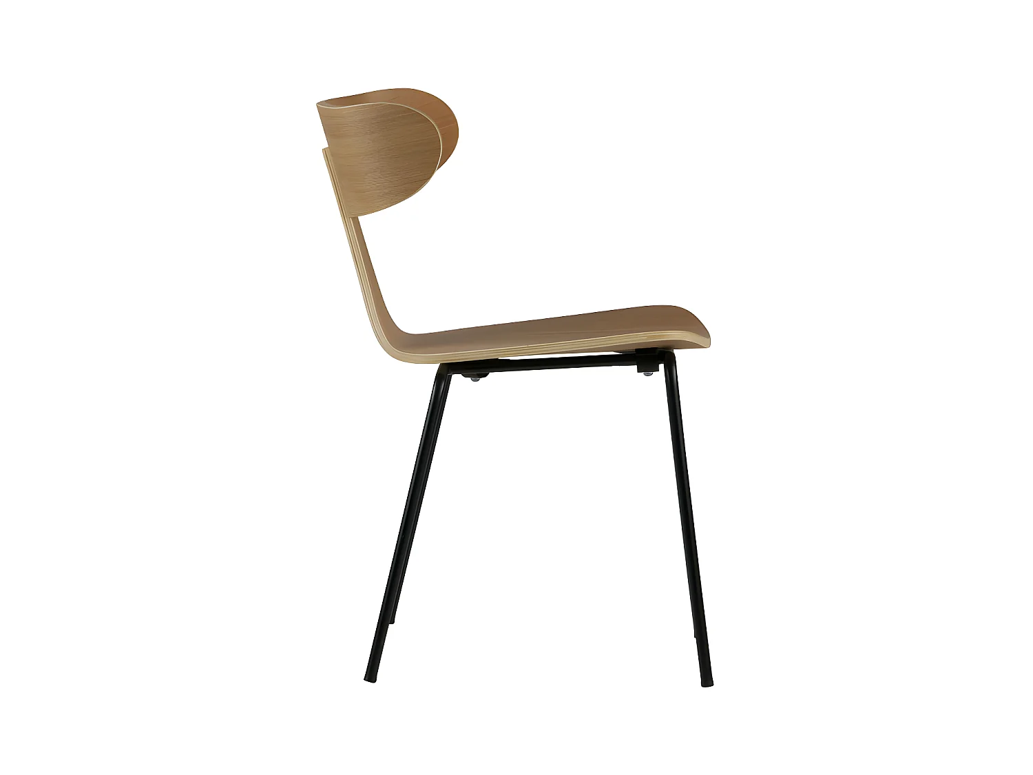 Form - Lot de 2 chaises design empilables - Naturel