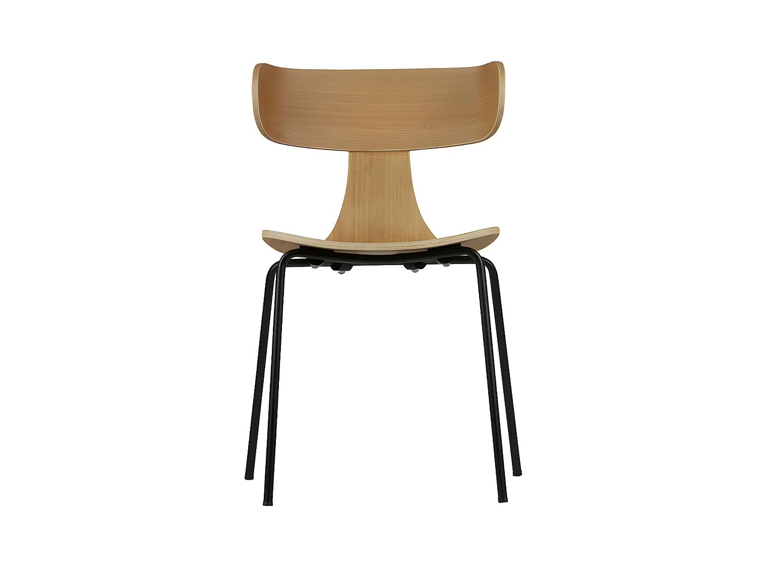 Form - Lot de 2 chaises design empilables - Naturel