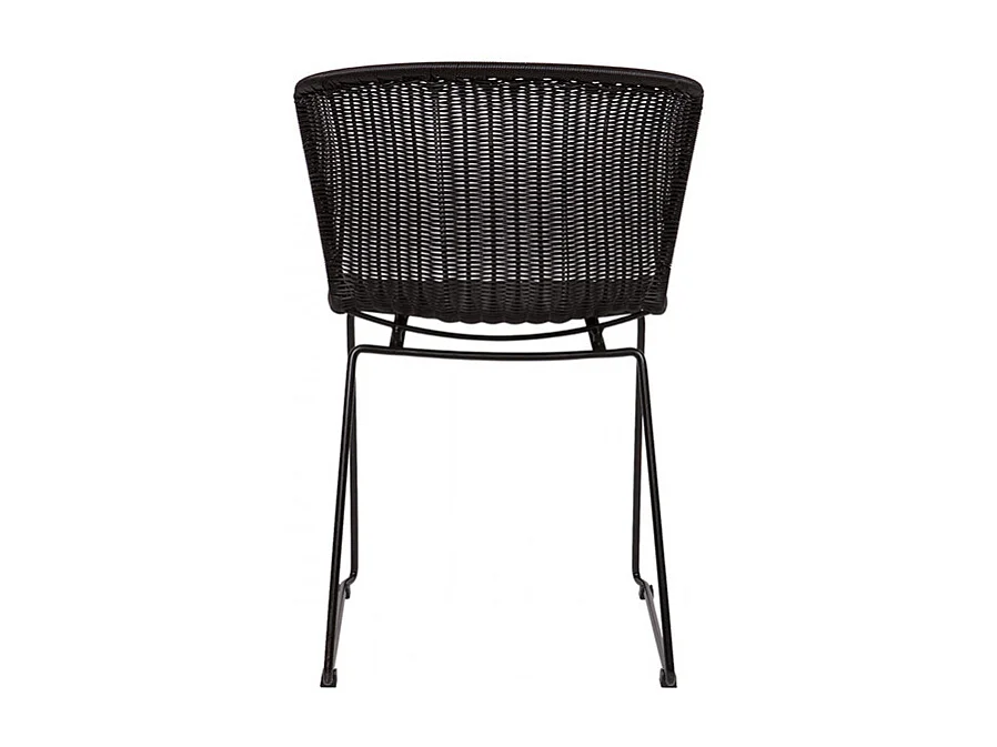 Wings - Lot de 2 chaises indoor/outdoor en résine tressée - Noir