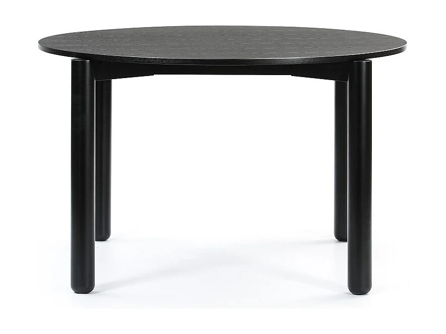 Tavolo tondo 4 posti in legno nero Ø120 cm