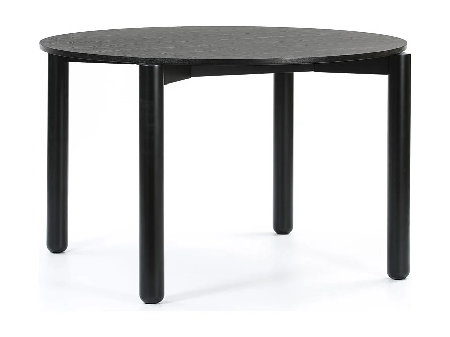 Tavolo tondo 4 posti in legno nero Ø120 cm