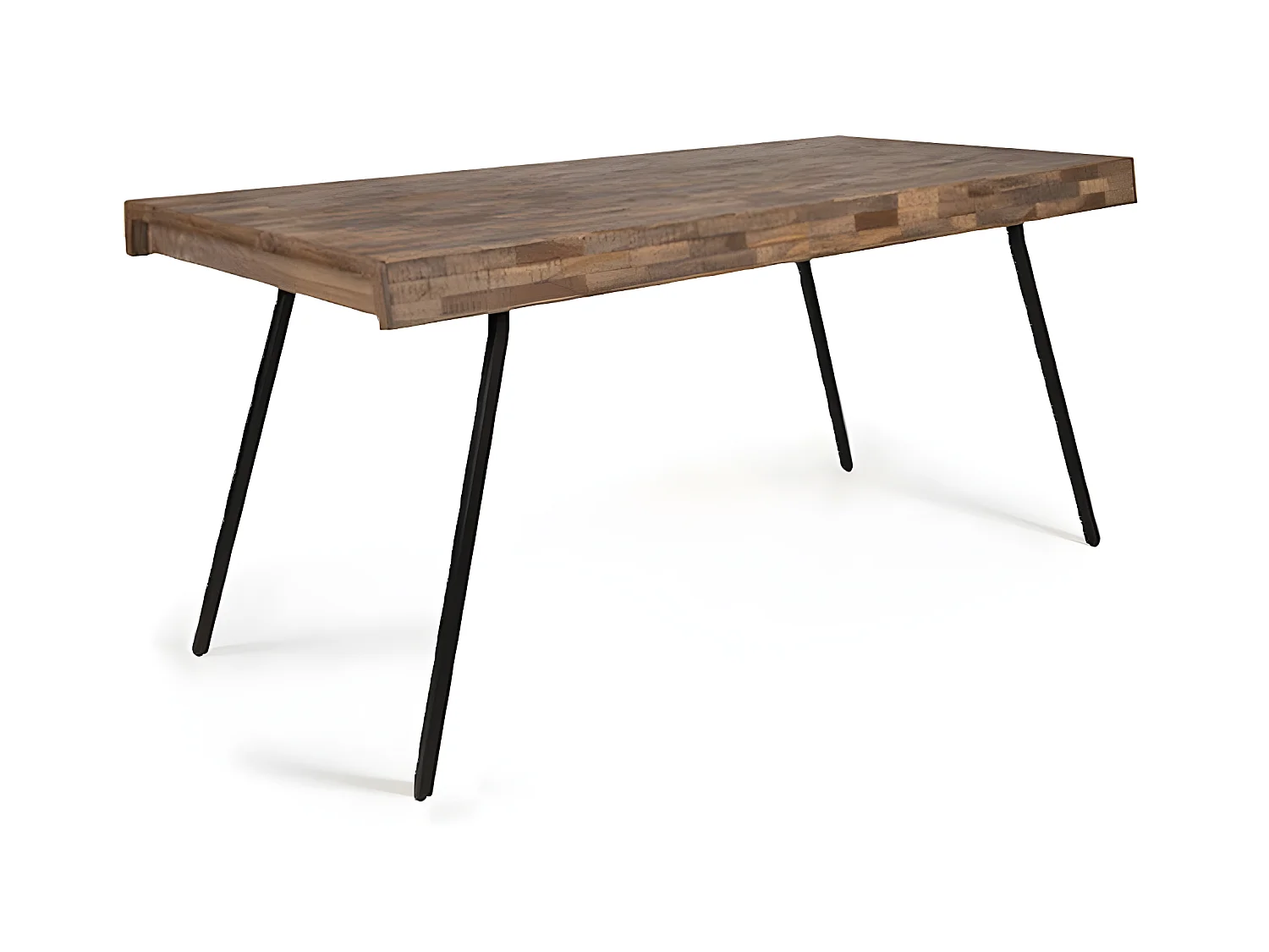 Suri - Table à manger 4 personnes en teck recyclé et métal - Bois