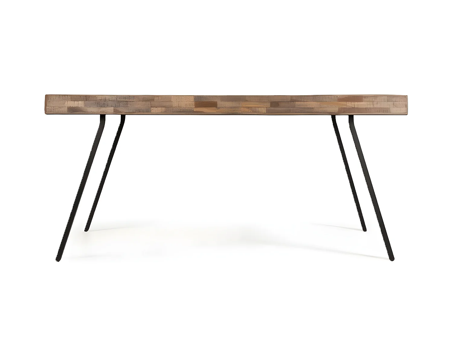 Suri - Table à manger 4 personnes en teck recyclé et métal - Bois