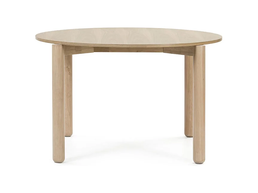 Atlas - Table à manger 4 personnes ronde en bois - Bois clair