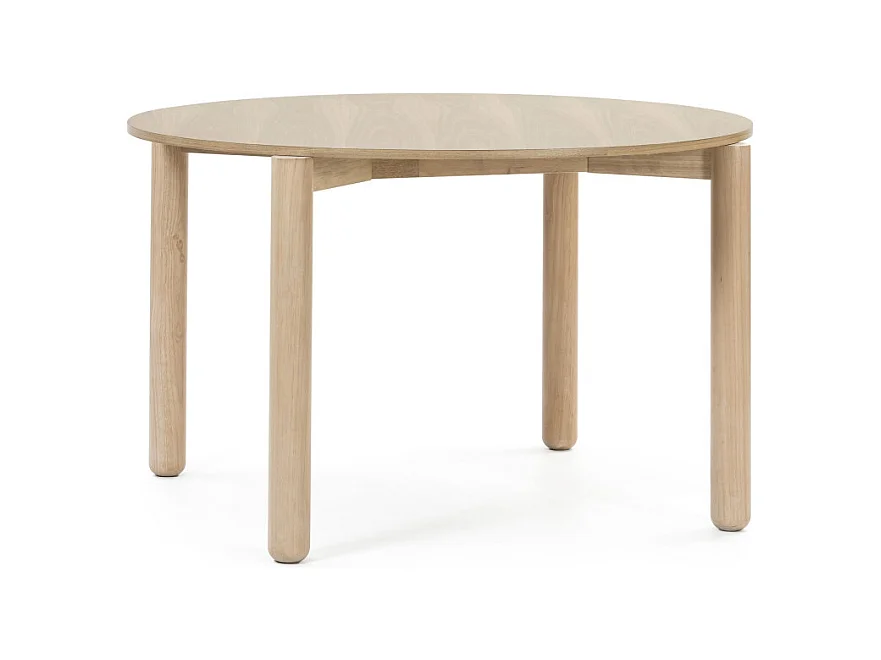 Atlas - Table à manger 4 personnes ronde en bois - Bois clair