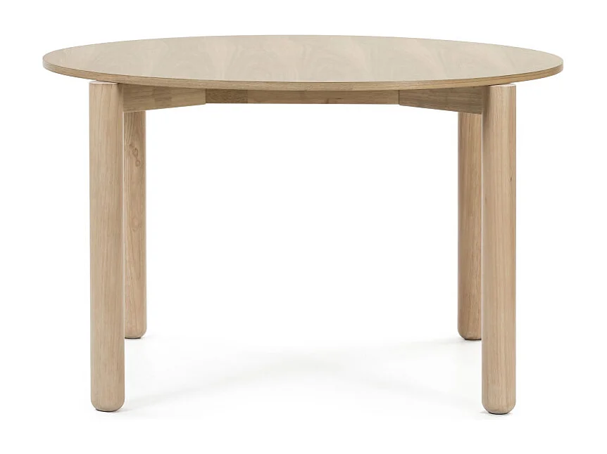Tavolo tondo 4 posti in legno naturale Ø120 cm