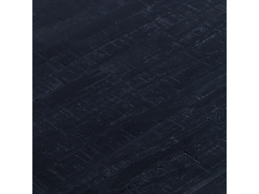 Suri - Table à manger 6 personnes en teck recyclé et métal - Noir