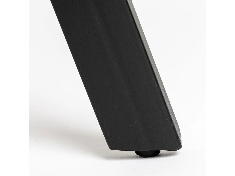 Suri - Table à manger 6 personnes en teck recyclé et métal - Noir