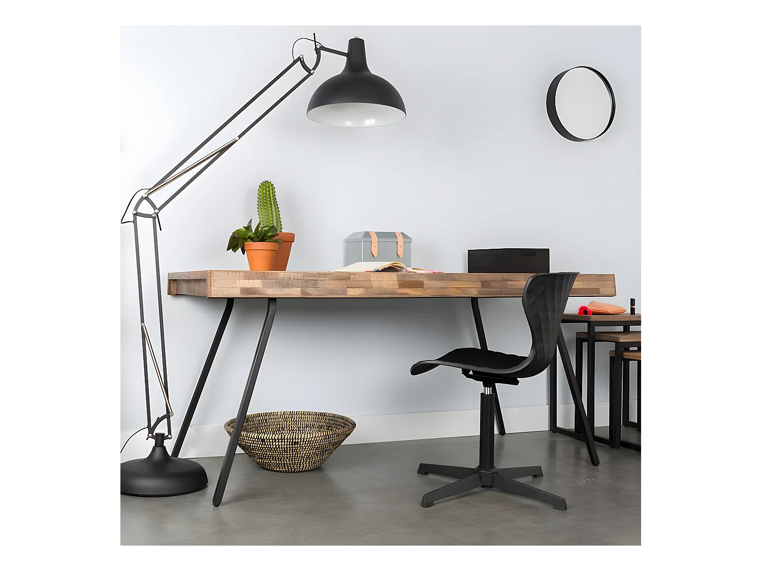 Suri - Table à manger en teck recyclé 220x100cm - Couleur - Bois