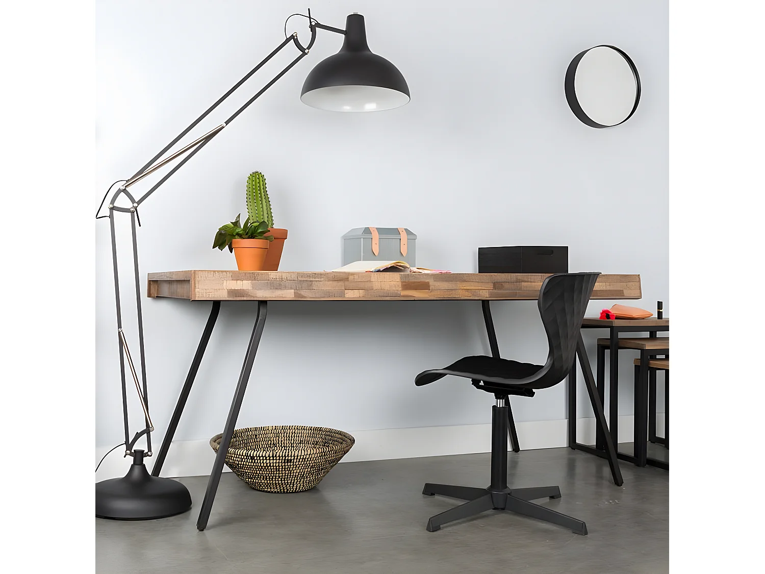 Suri - Table à manger en teck recyclé 220x100cm - Couleur - Bois