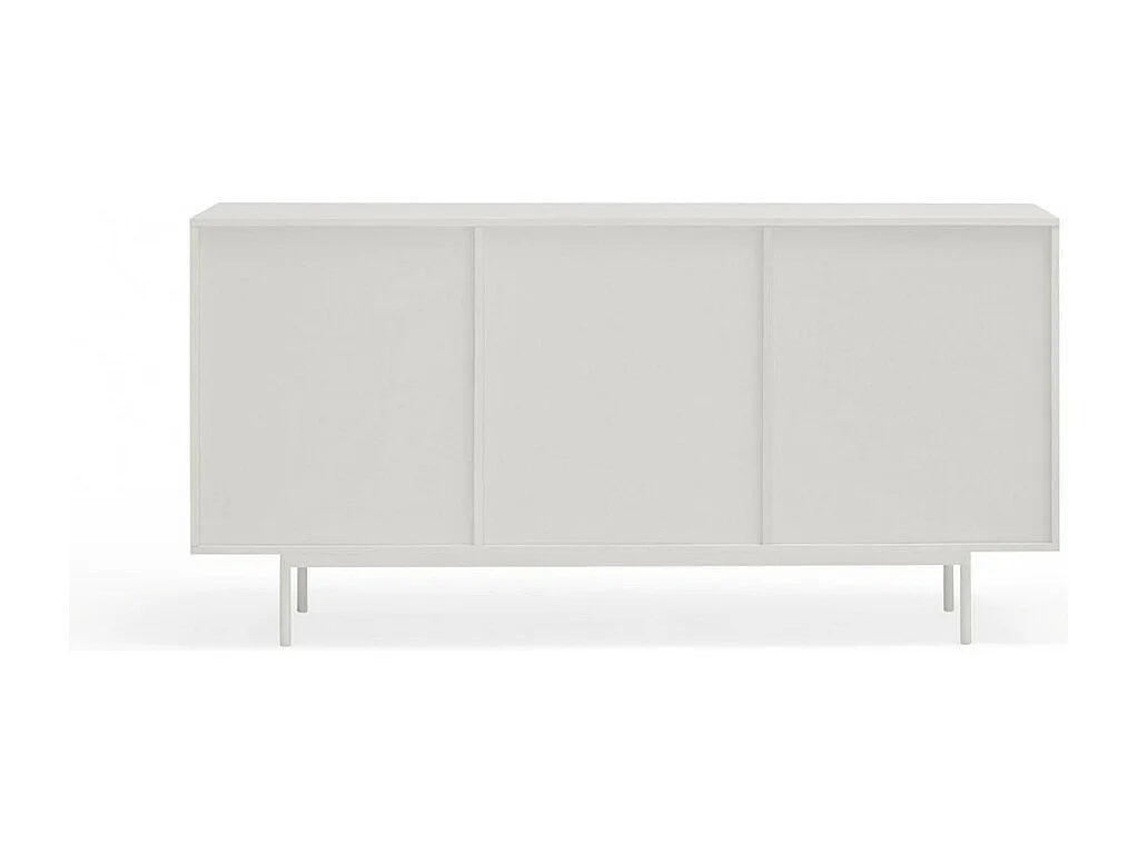 Sierra - Buffet en bois 2 portes 4 tiroirs L159,2cm : Couleur - Blanc