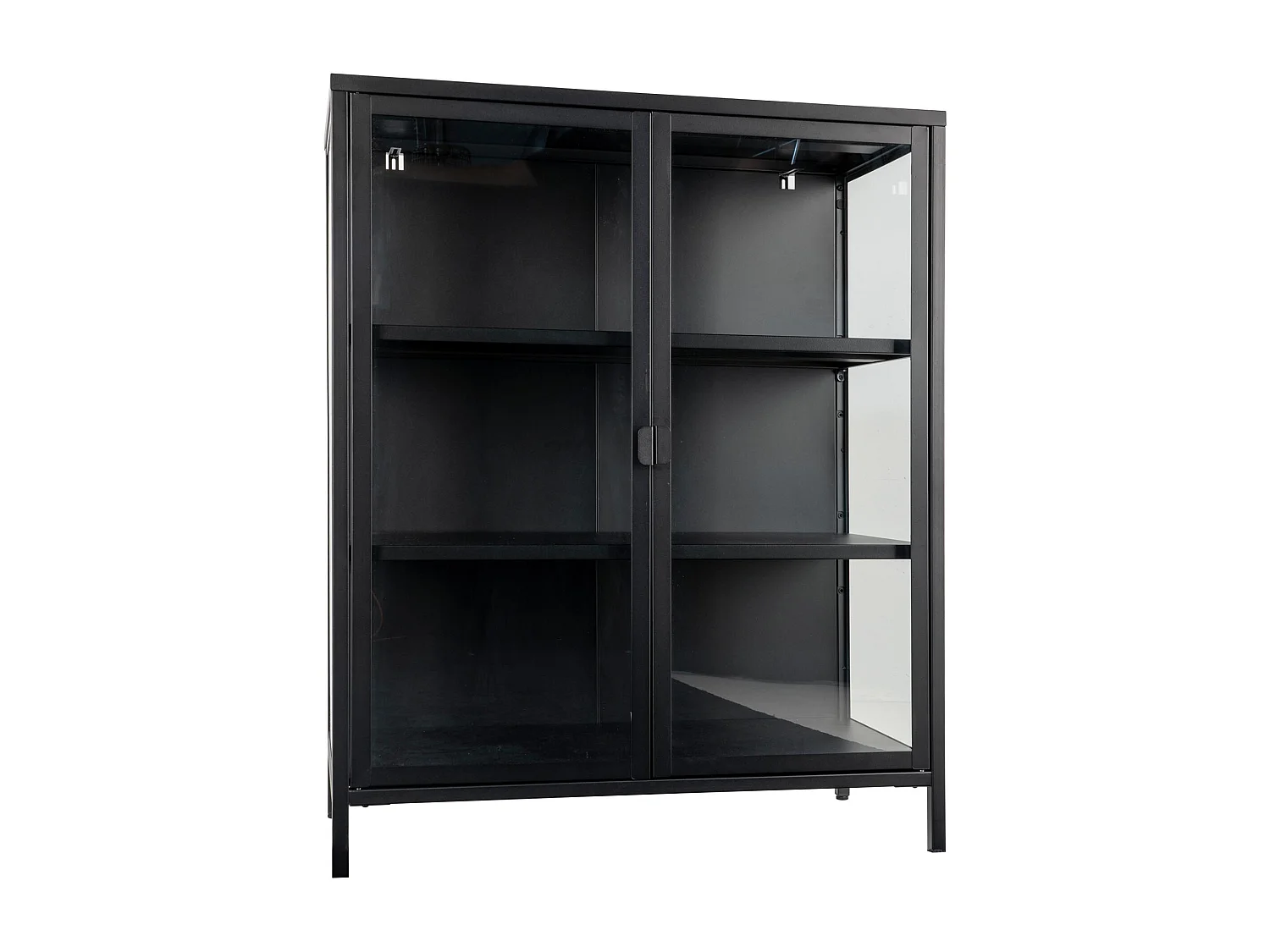Brisbane Armoire vitrine, hauteur 101,5 cm, noir.