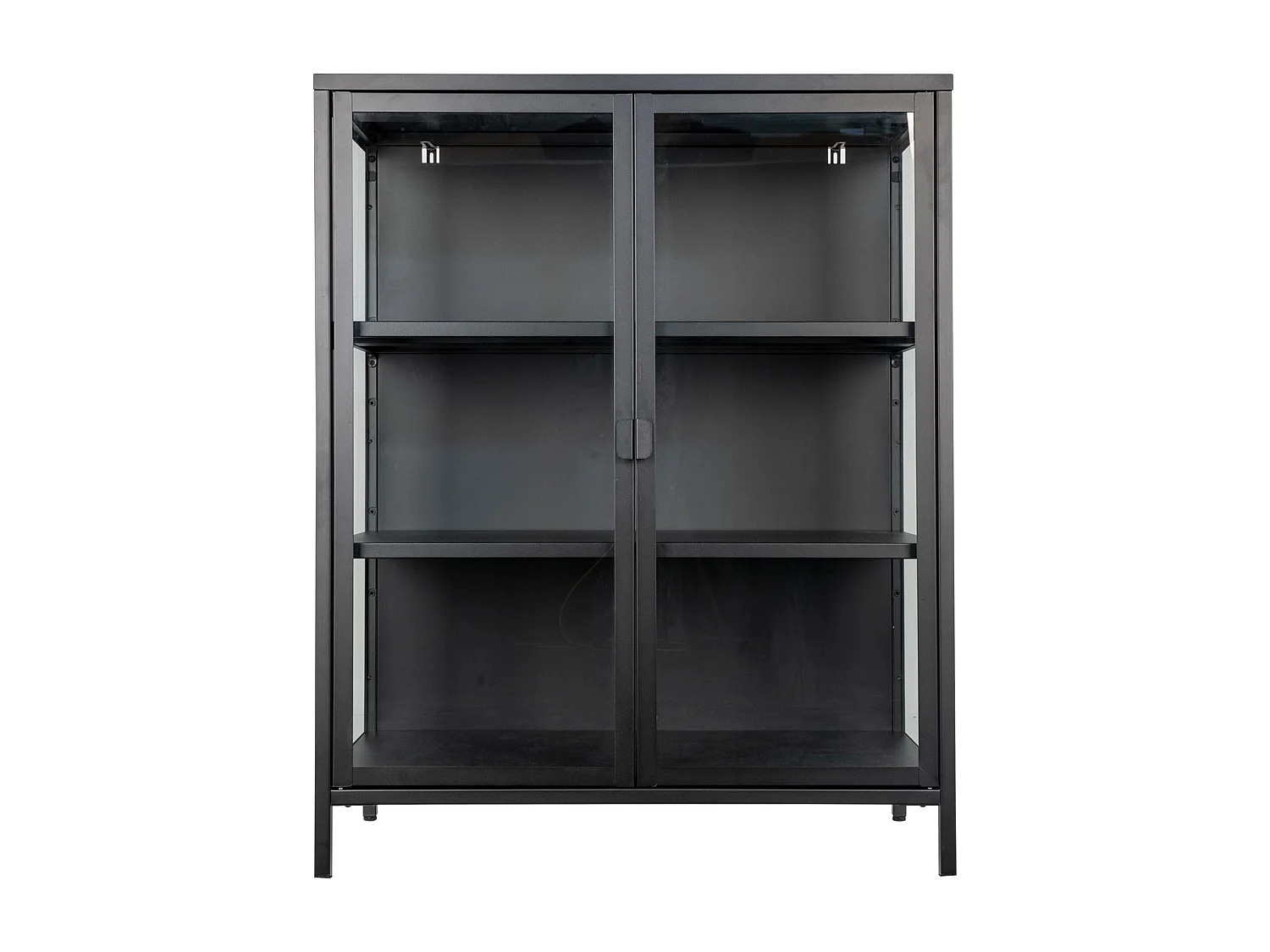 Brisbane Armoire vitrine, hauteur 101,5 cm, noir.