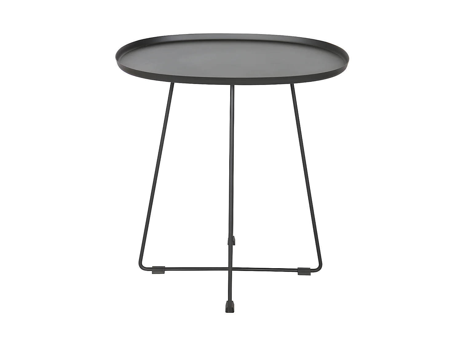 Otis - Table basse en métal piètement croisé - Noir