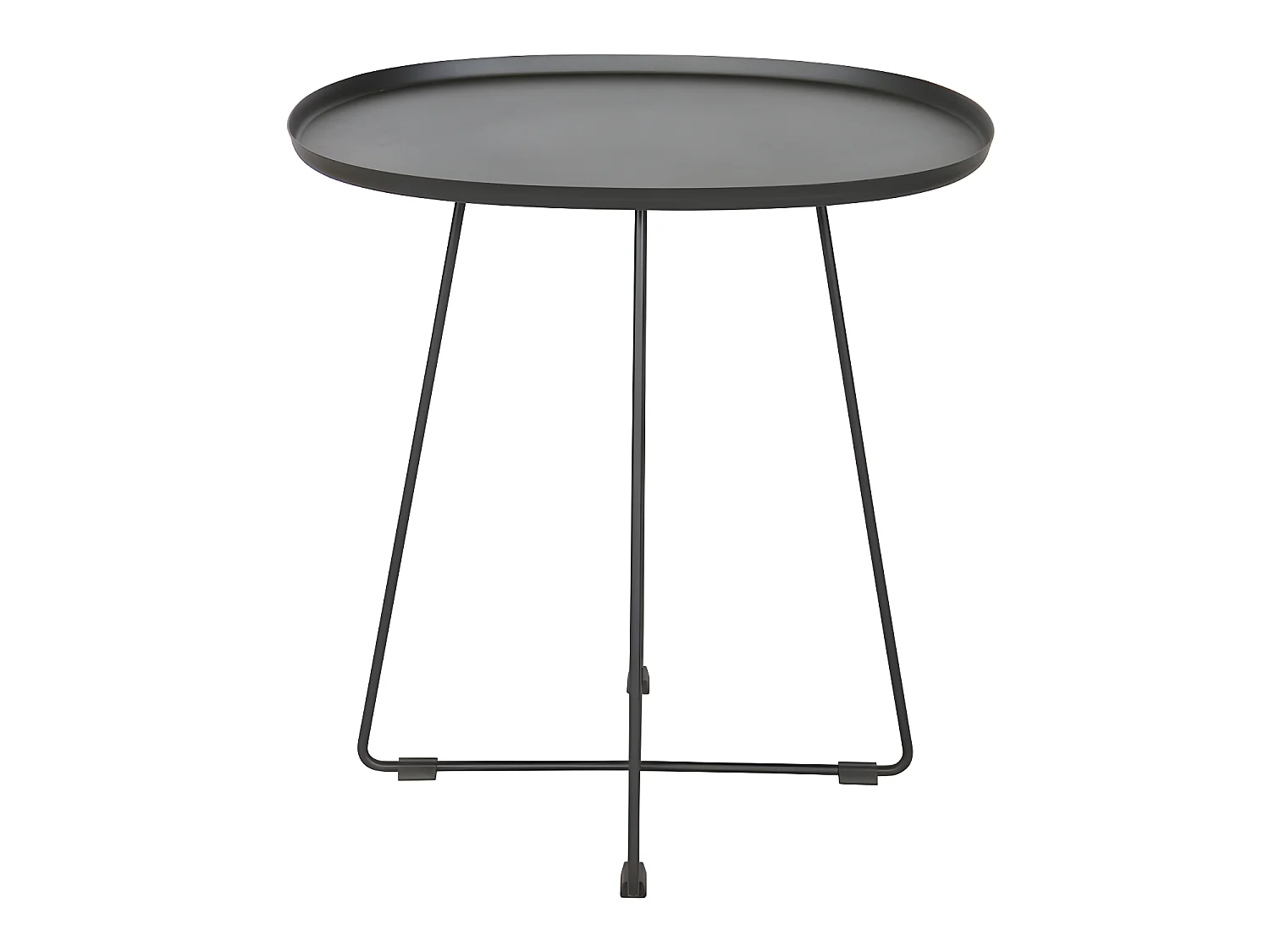 Otis - Table basse en métal piètement croisé - Noir