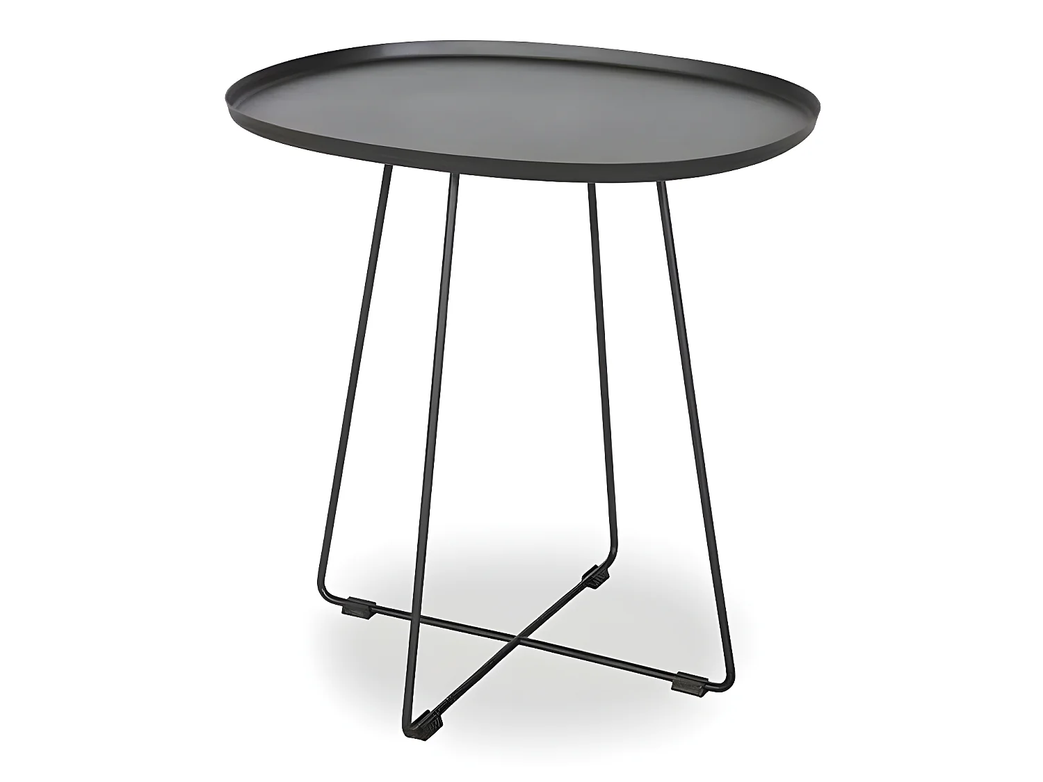Otis - Table basse en métal piètement croisé - Noir