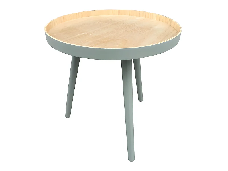 False - Table basse ronde trépied - Vert pistache