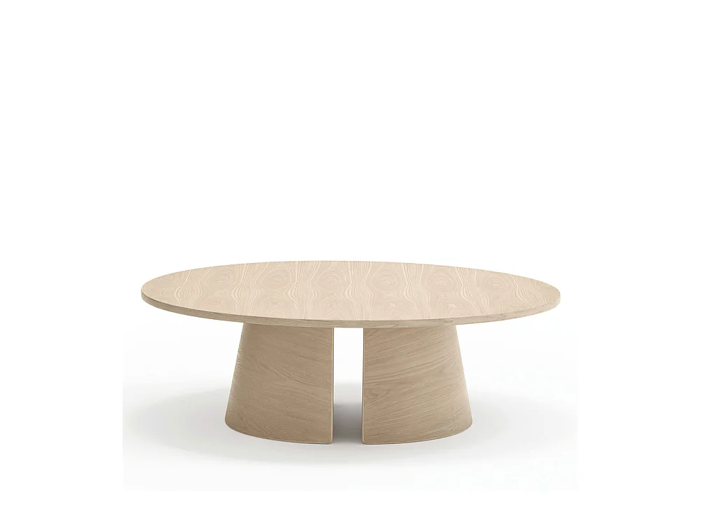 Cep - Table basse ronde en bois ø110cm - Bois blanchi