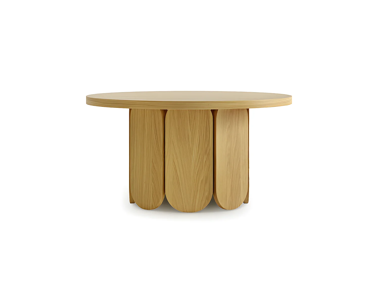 Table Basse Ronde Design "Soft" 78cm Naturel