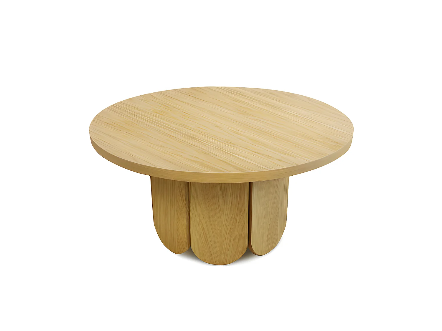 Table Basse Ronde Design "Soft" 78cm Naturel