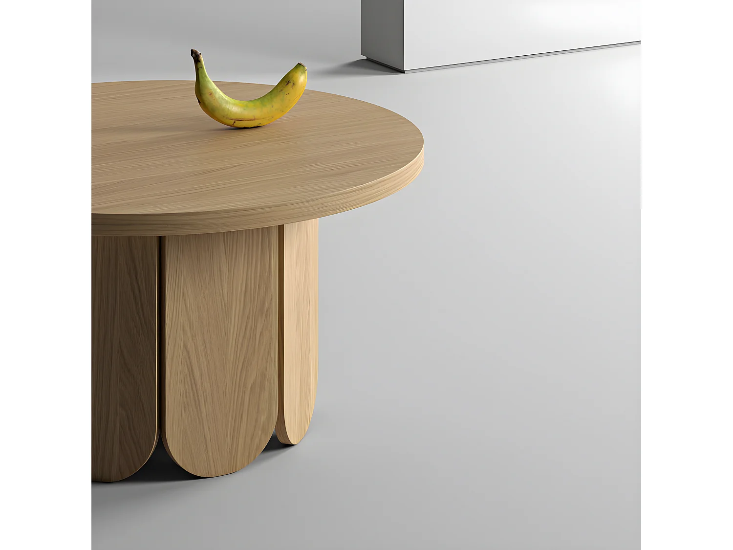 Table Basse Ronde Design "Soft" 78cm Naturel