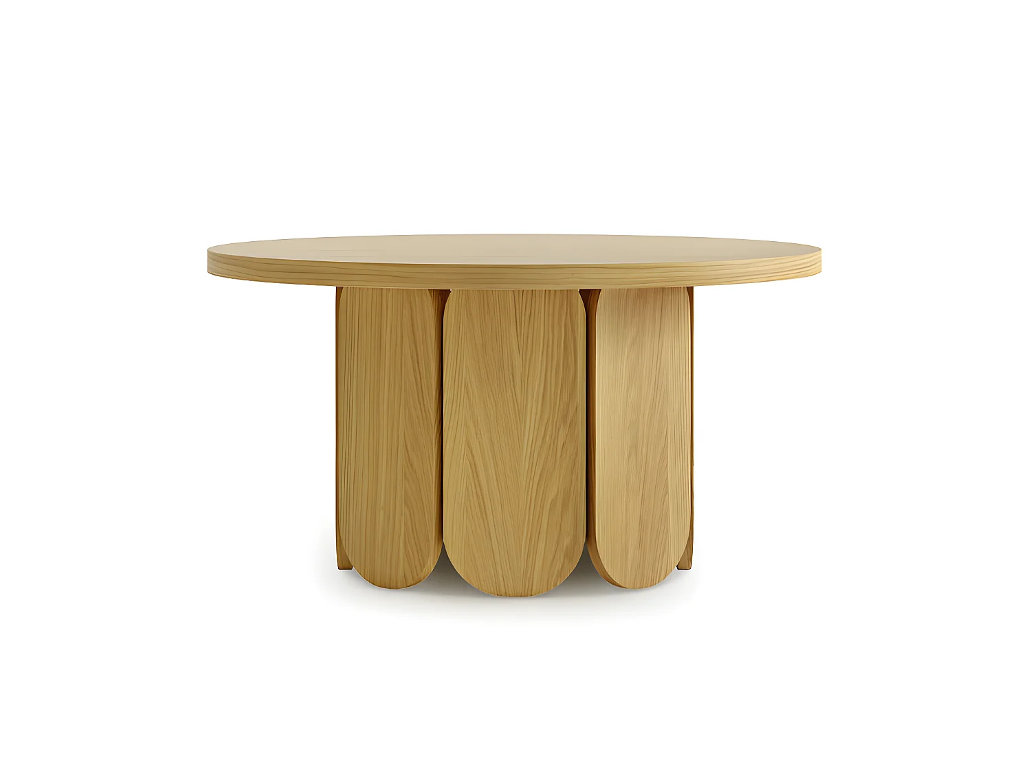 Table Basse Ronde Design "Soft" 78cm Naturel