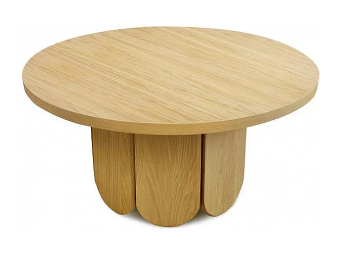 Table Basse Ronde Design "Soft" 78cm Naturel