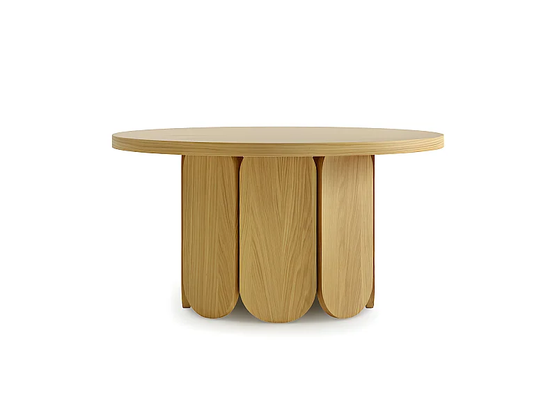 Table Basse Ronde Design "Soft" 78cm Naturel