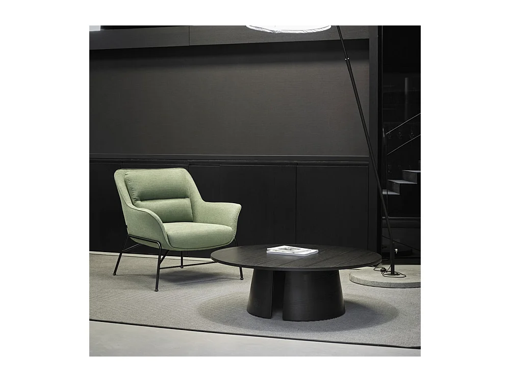 Cep - Table basse ronde en bois ø110cm - Noir