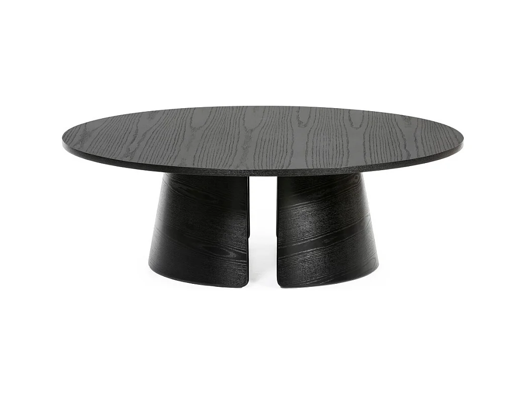 Cep - Table basse ronde en bois ø110cm - Noir