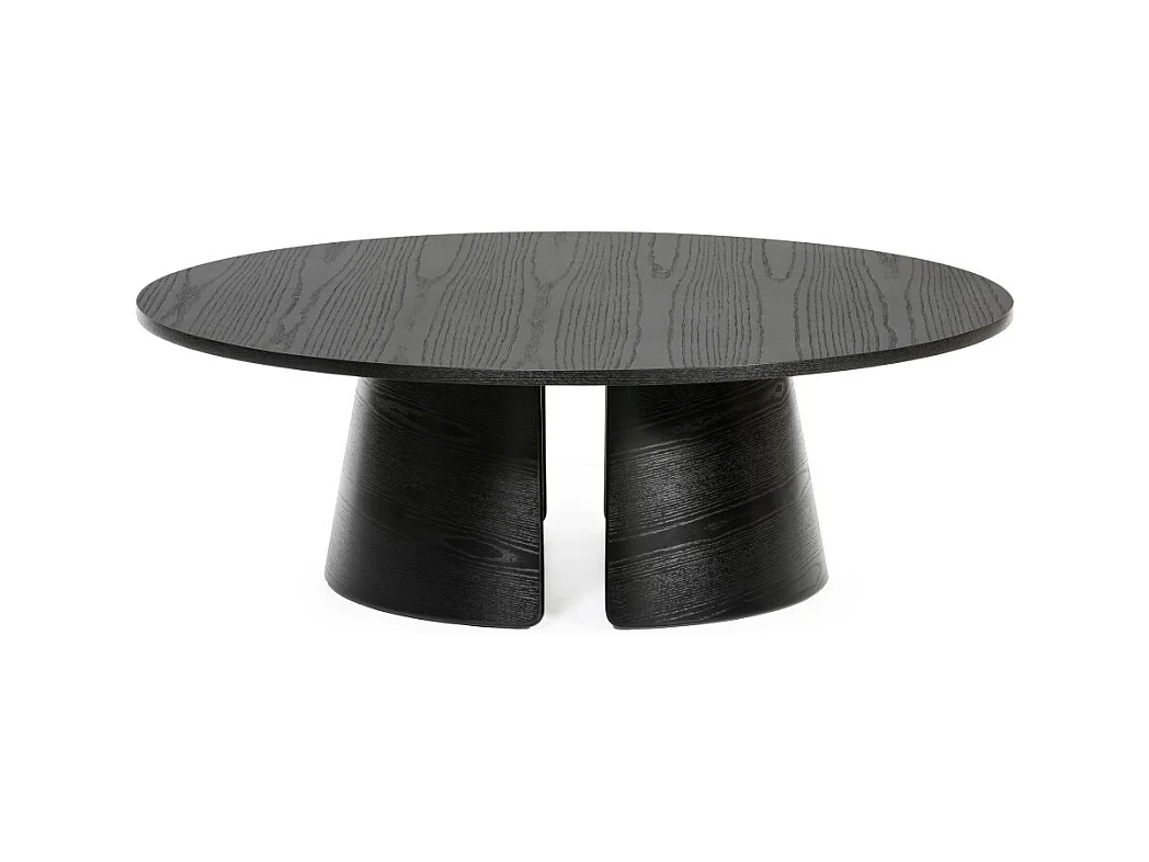 Cep - Table basse ronde en bois ø110cm - Noir
