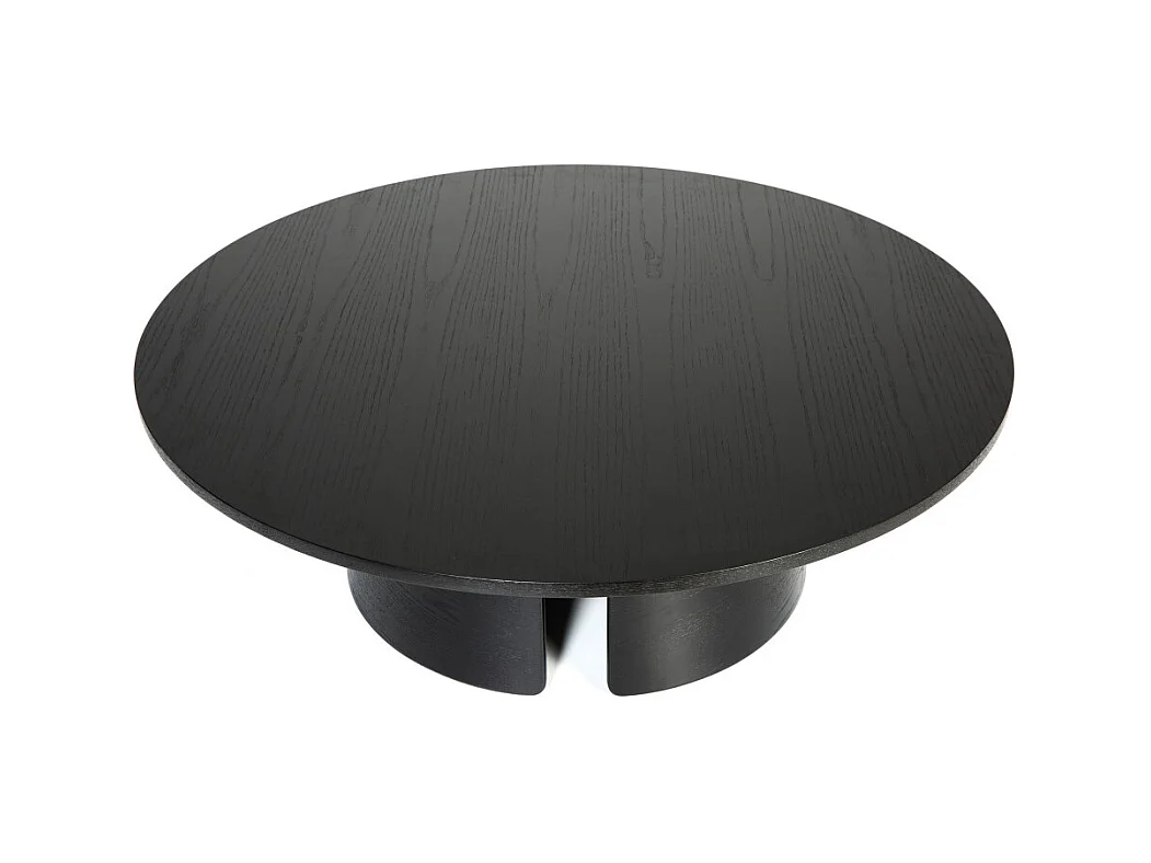 Cep - Table basse ronde en bois ø110cm - Noir