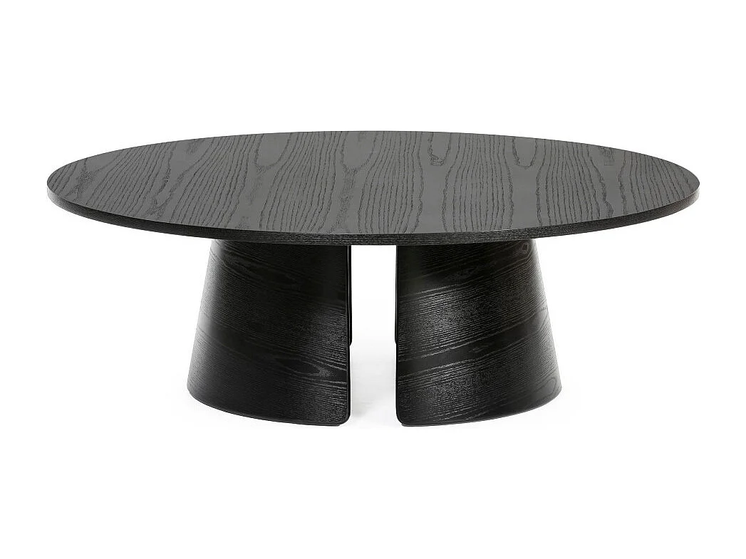 Cep - Table basse ronde en bois ø110cm - Noir