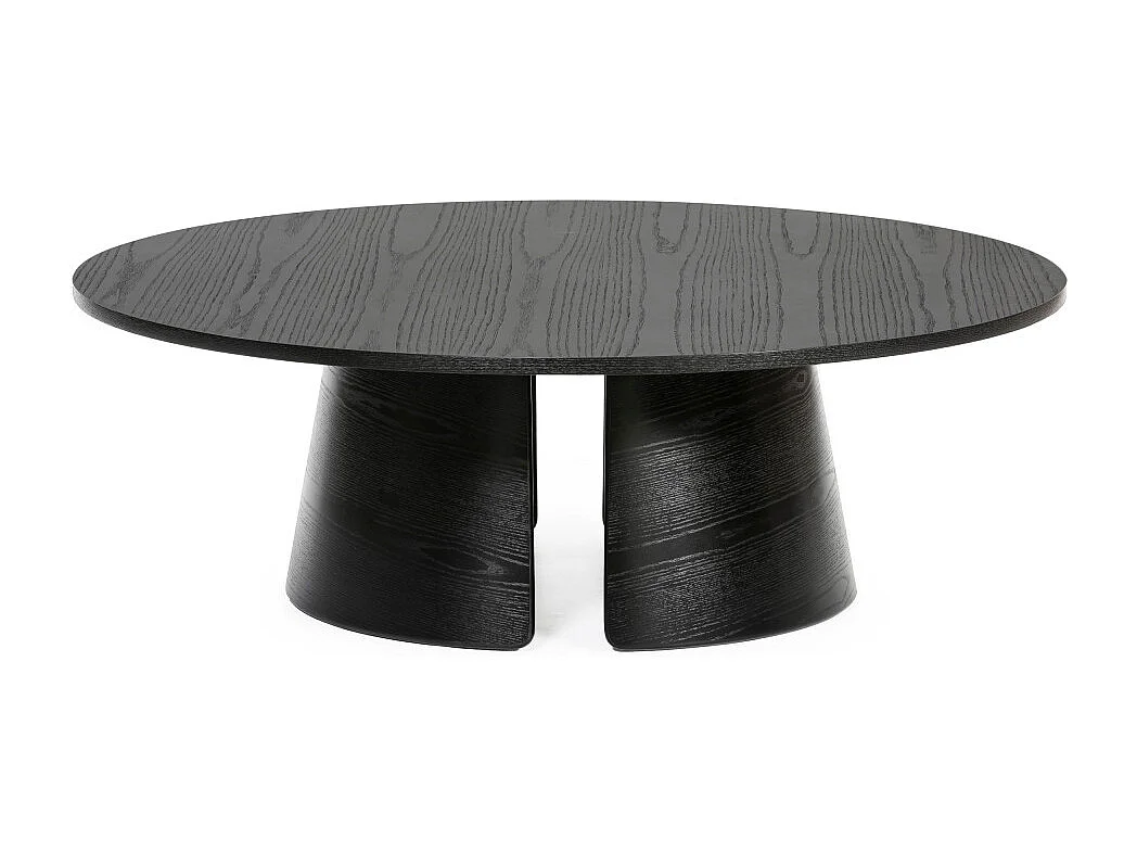 Cep - Table basse ronde en bois ø110cm - Noir