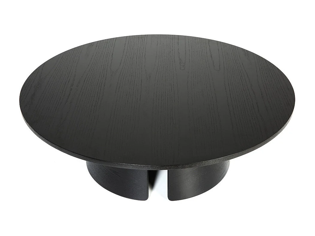 Cep - Table basse ronde en bois ø110cm - Noir