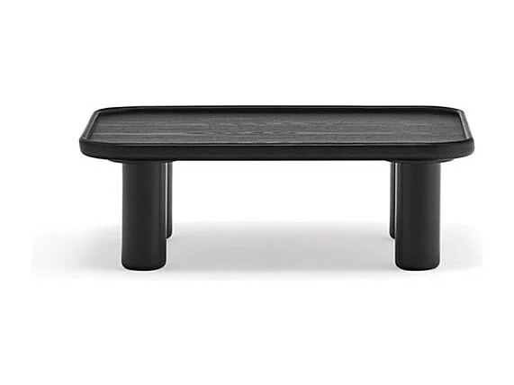 Nest - 2 tables basses gigognes carrées en bois - Couleur - Noir