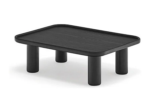 Nest - 2 tables basses gigognes carrées en bois - Couleur - Noir